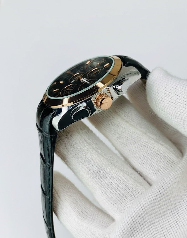 Branded Chronograph working Watch (Black Gold)