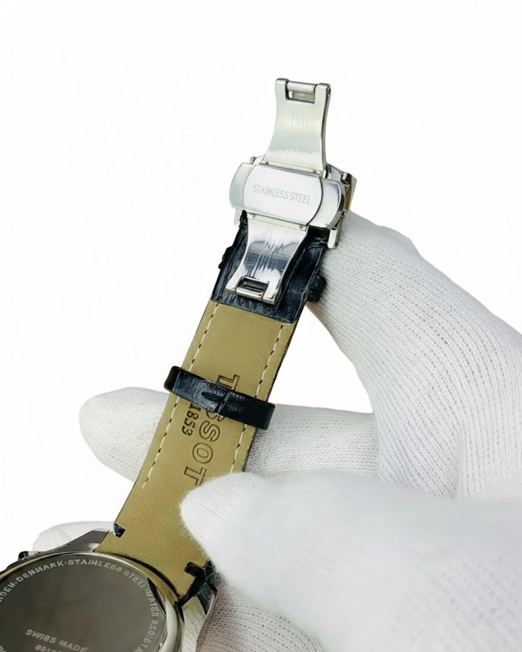 Branded Chronograph working Watch (Black Gold)