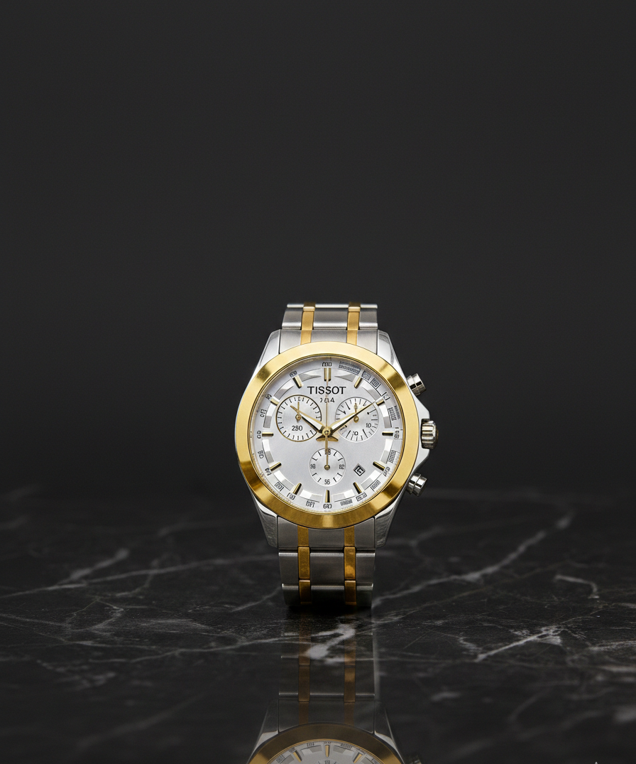 Demanding Chrono |Two Tone White