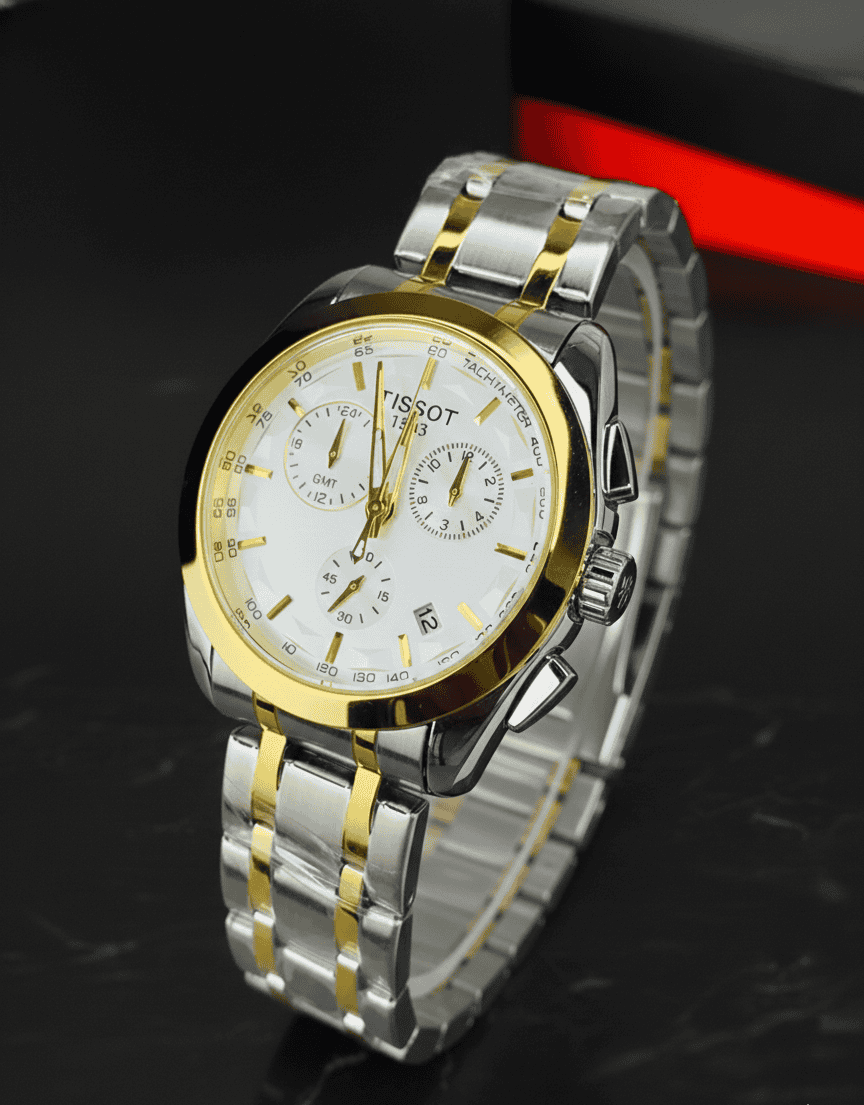 Demanding Chrono |Two Tone White