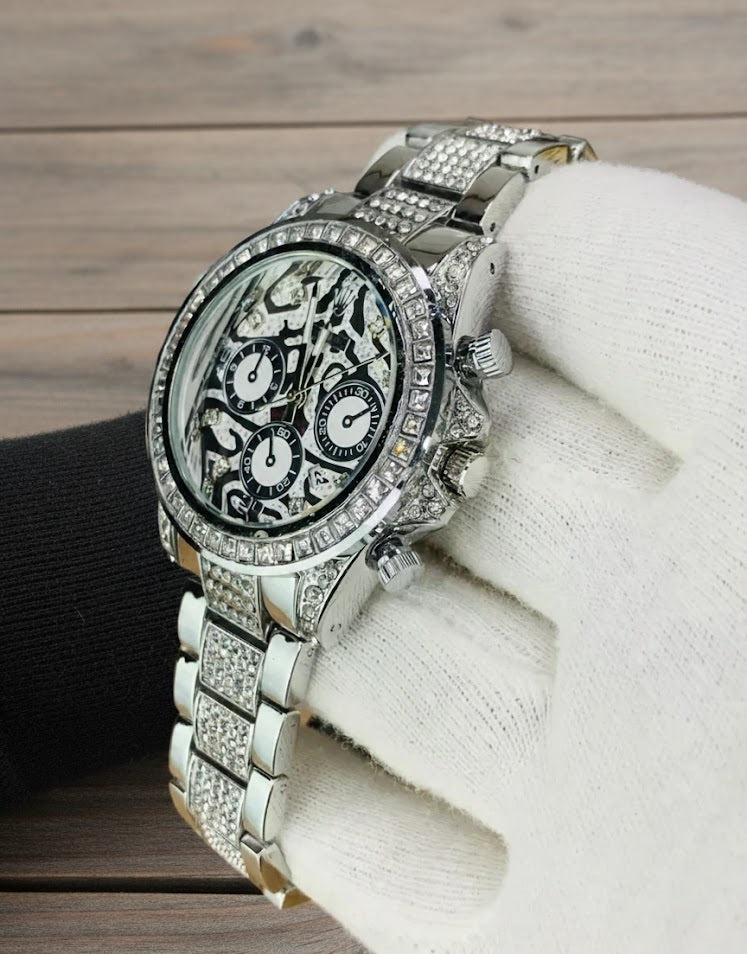 Tiger Stone Embossed Dial (Silver)