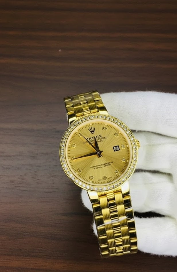 Luxury Stone Watch (Full Gold)