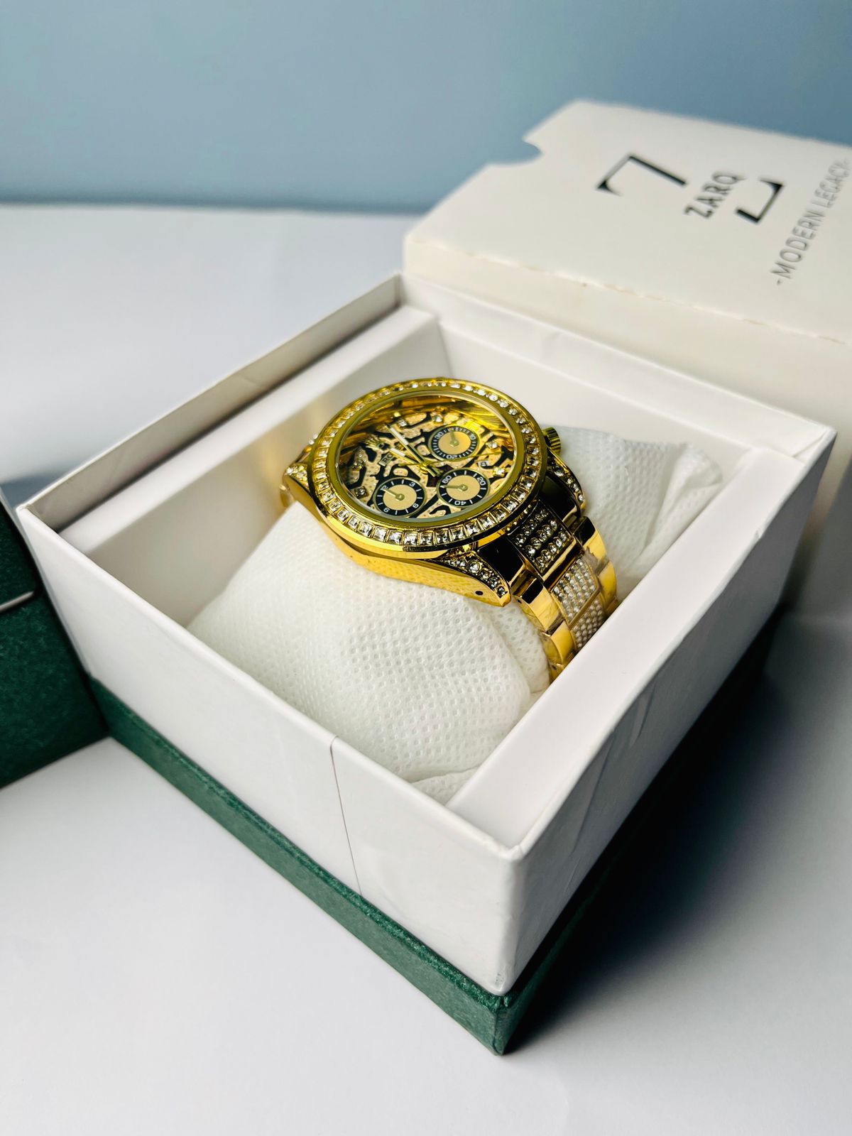 Tiger Stone Embossed Dial (Gold)