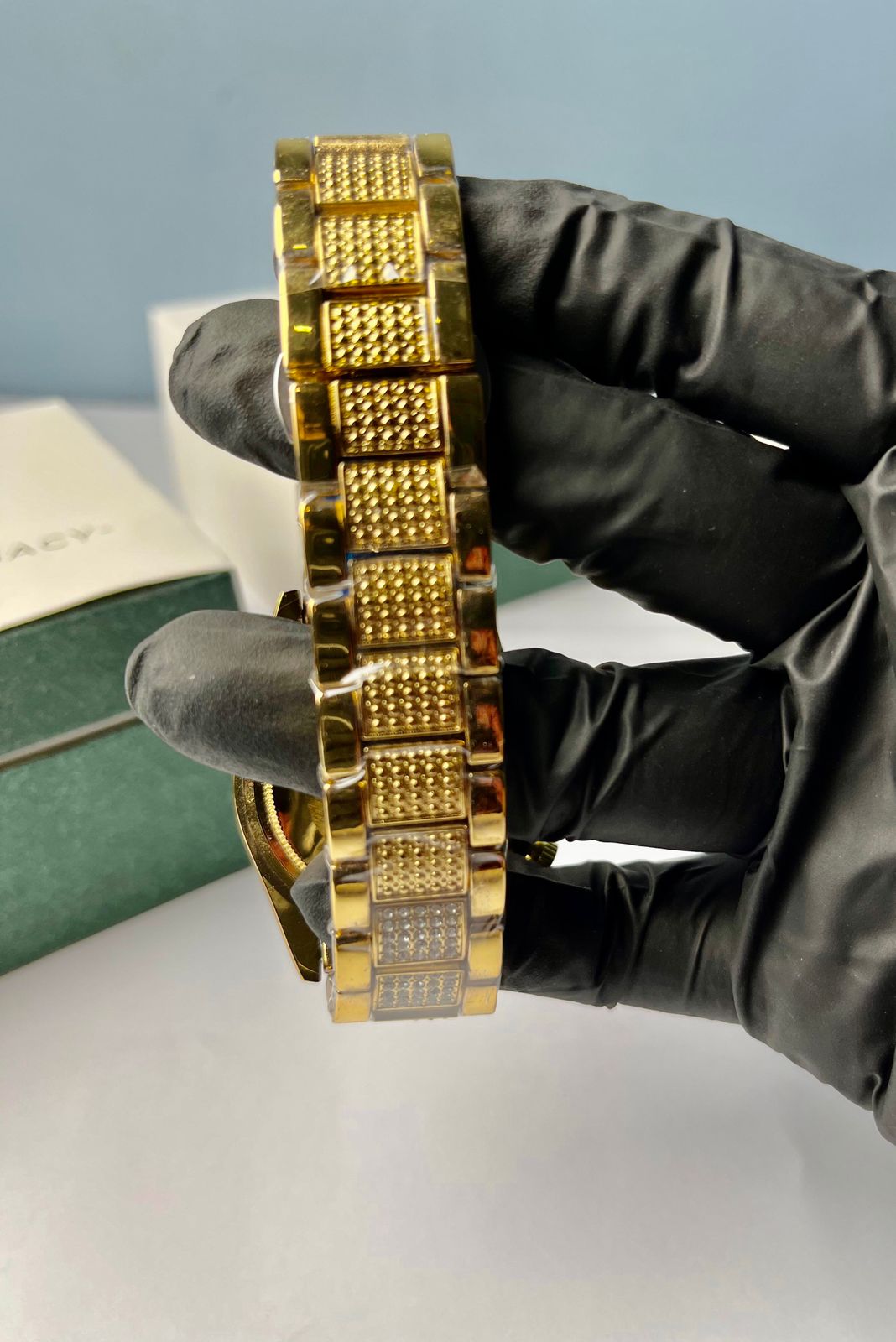 Tiger Stone Embossed Dial (Gold)