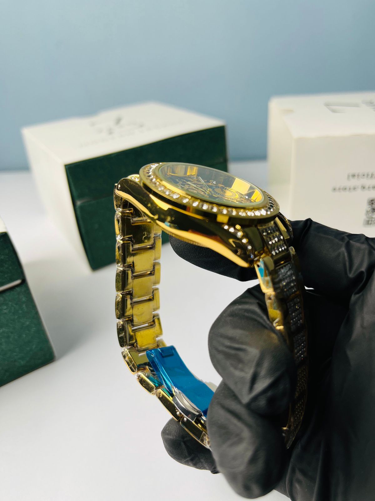 Tiger Stone Embossed Dial (Gold)